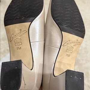 Women's Cream Leather Shoes